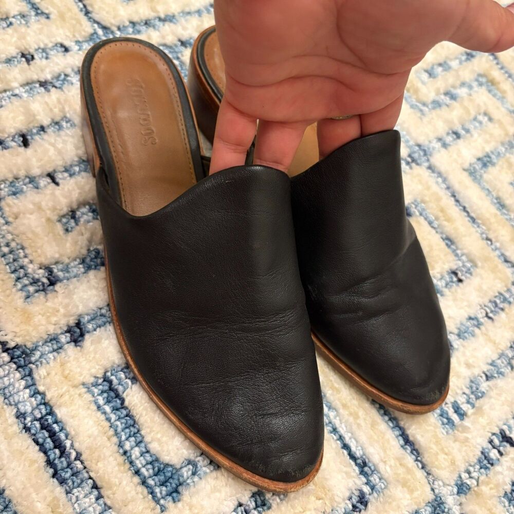Anthropologie Soludos Black Mules – Size 6.5